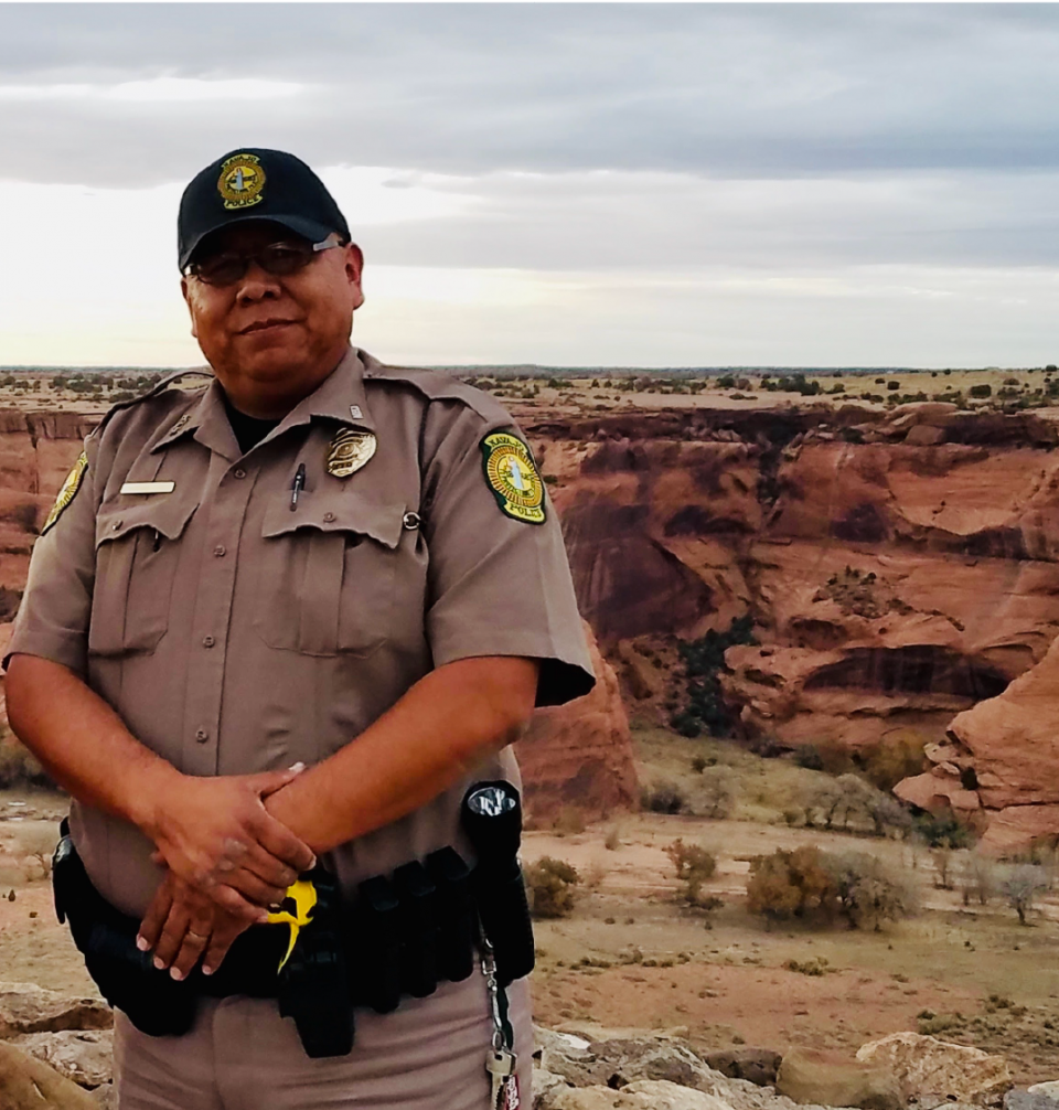 Michael Lee stands near Canyon de Chelly in Chinle, Navajo Nation.