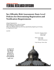 Sex Offender Risk Assessment: State-Level Policies for Determining Registration and Notification Requirements cover