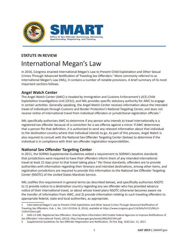 International Megan's Law