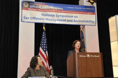 Deputy Associate Attorney General Mary Lou Leary speaking during the Opening Ceremonies