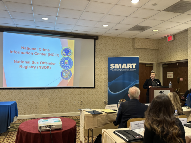 A speaker at the 2023 SORNA Workshop
